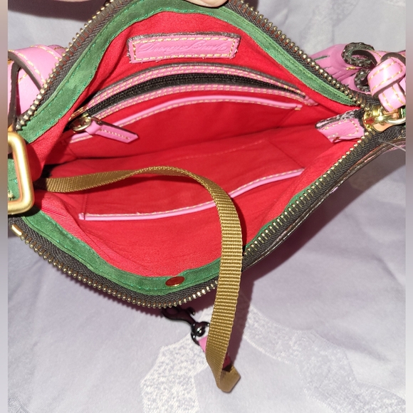 Dooney And Bourke Pink Florentine Leather Crossbody Bag - Picture 10 of 14